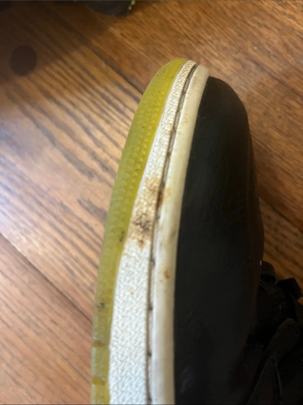 Nike Black High-Top Sneakers with Yellow Check Lining no laces